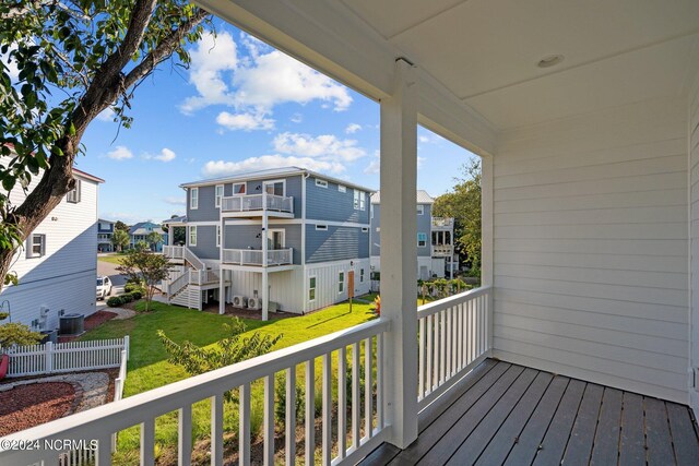 balcony with central AC