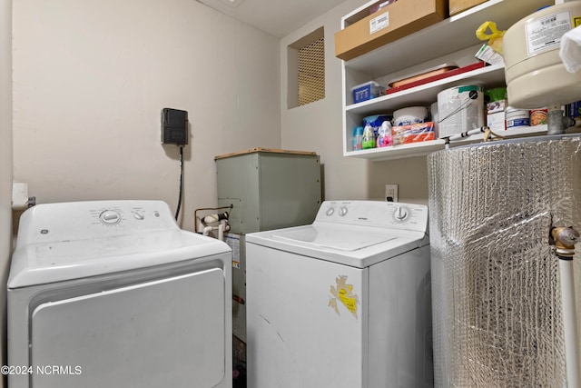 laundry area featuring independent washer and dryer