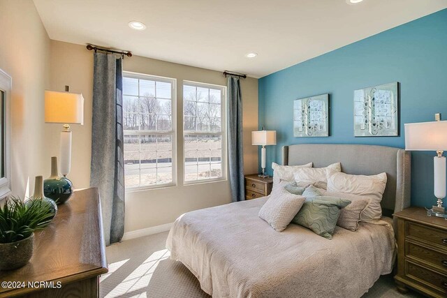 bedroom with carpet floors