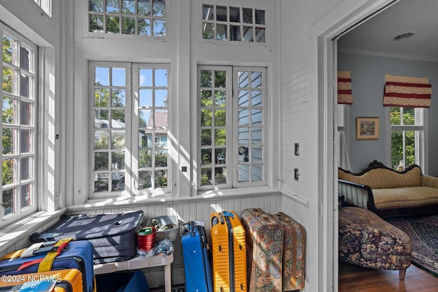 sunroom with visible vents