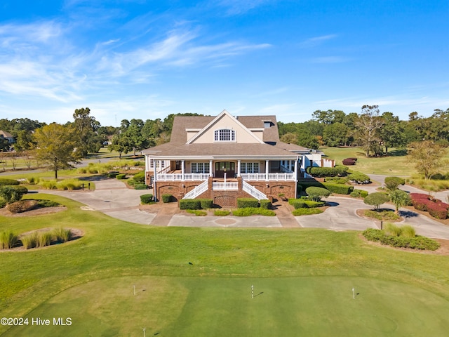 view of front of home featuring covered porch