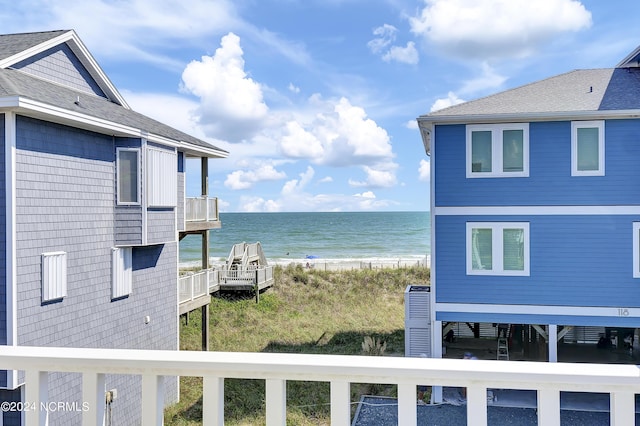 property view of water with a view of the beach