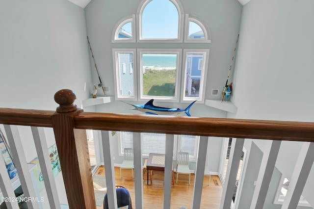 details featuring hardwood / wood-style flooring