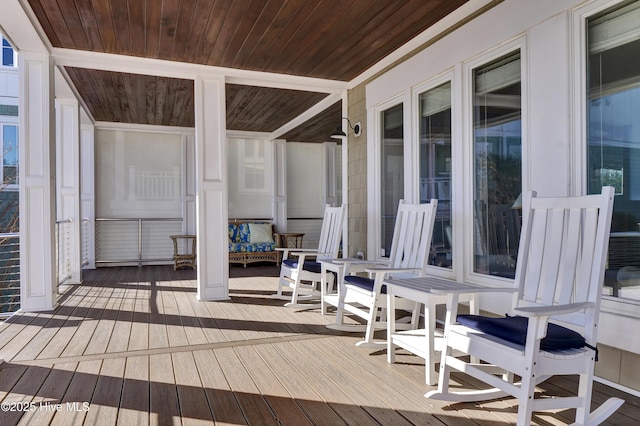 view of wooden terrace