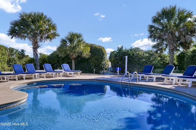 view of pool with a patio area