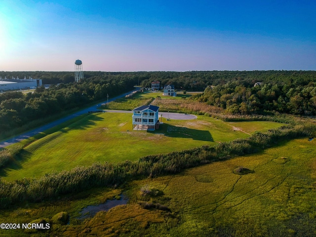 bird's eye view with a rural view