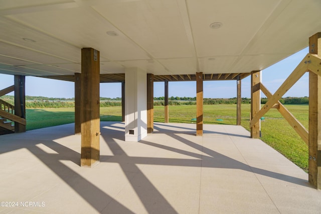 view of patio featuring a rural view