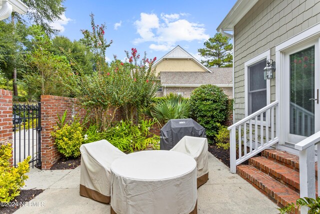 view of patio / terrace featuring grilling area