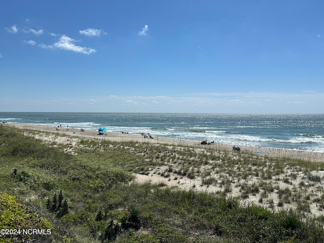 property view of water with a beach view