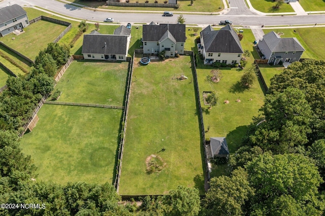 aerial view with a residential view