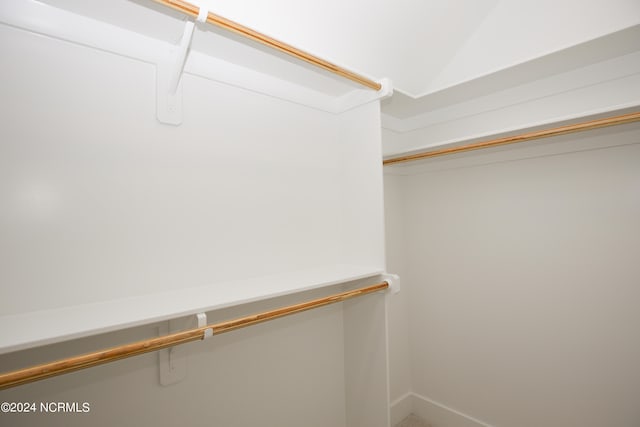 view of walk in closet