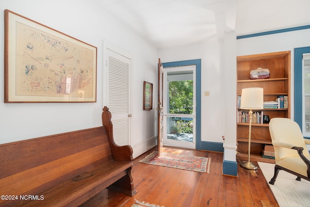 foyer featuring hardwood / wood-style flooring