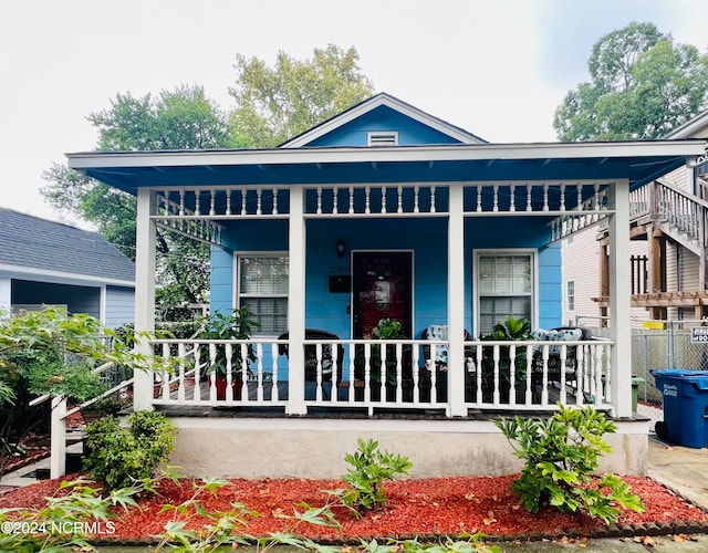 view of front of house with covered porch