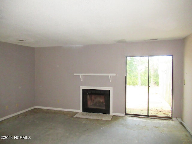 view of unfurnished living room