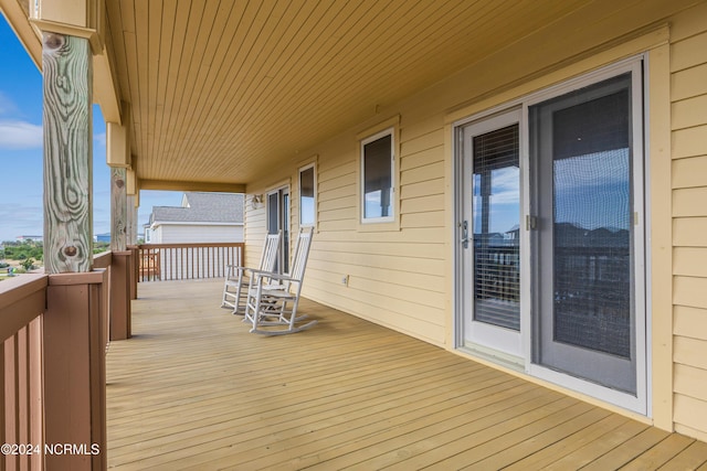 view of wooden terrace