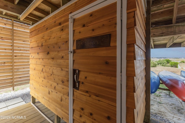 view of horse barn