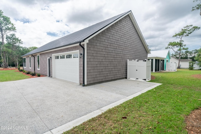 garage with driveway