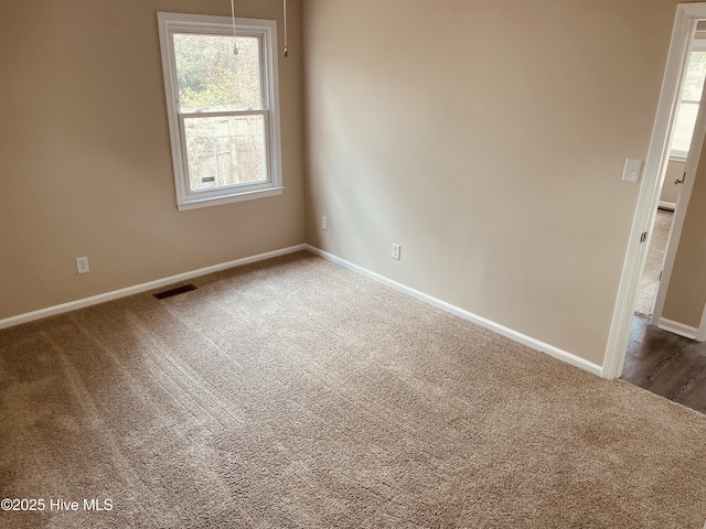 unfurnished room featuring carpet flooring