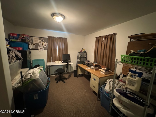 view of carpeted office