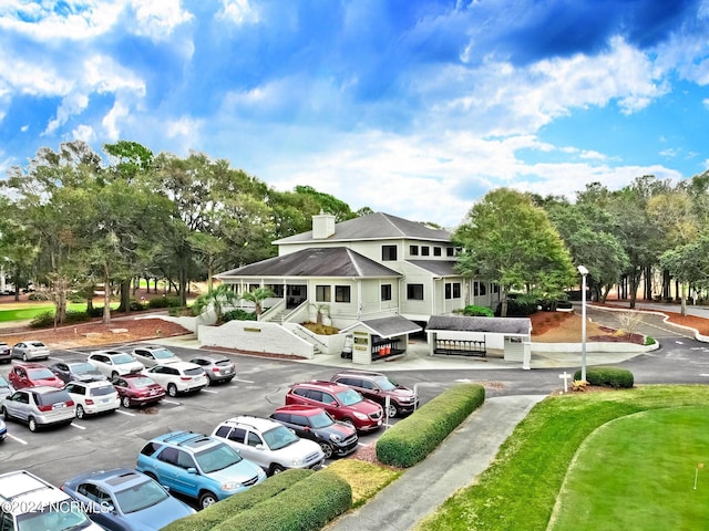 view of parking / parking lot