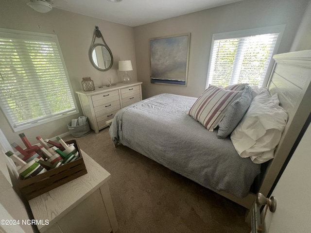 bedroom featuring carpet