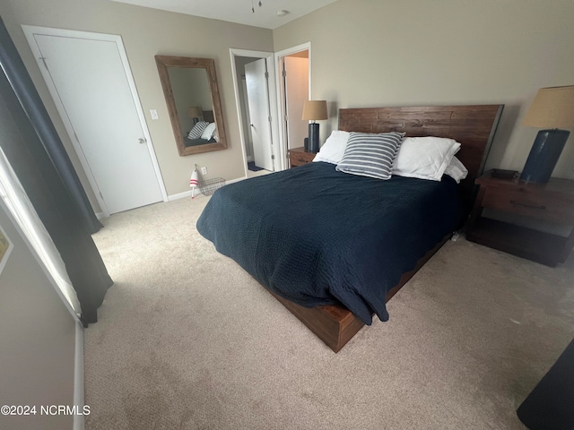 view of carpeted bedroom