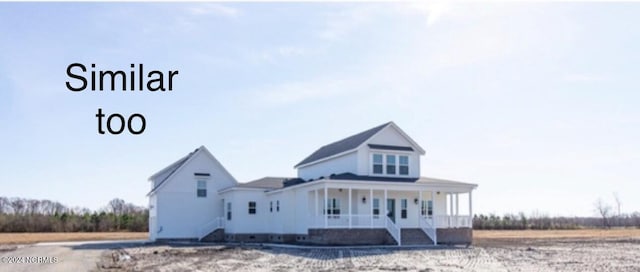 view of front of house featuring covered porch