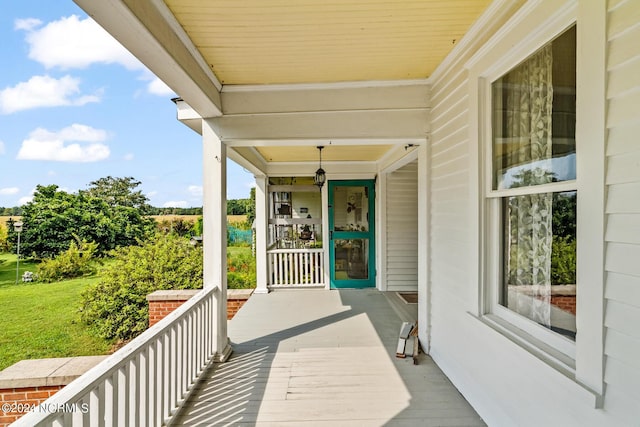 exterior space featuring covered porch