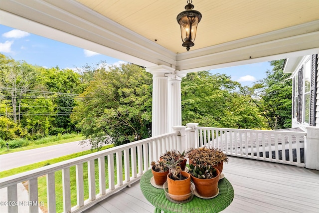 view of wooden deck