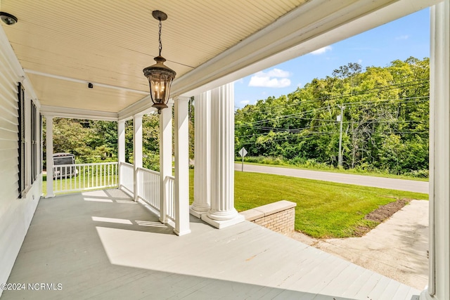 view of patio with covered porch