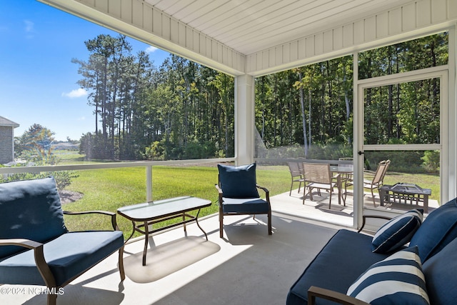 sunroom with a healthy amount of sunlight