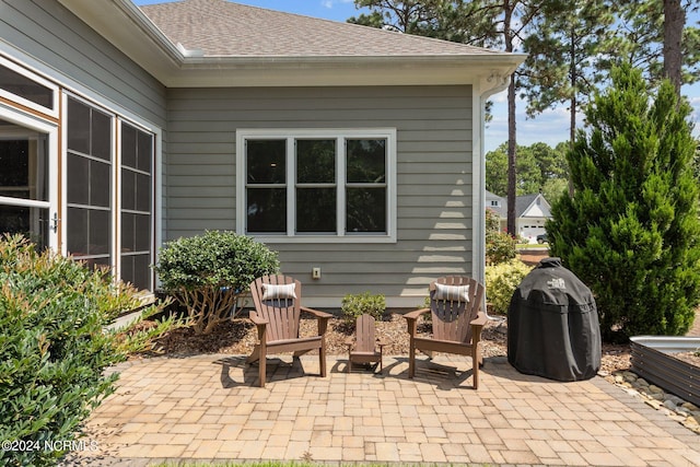 view of patio / terrace featuring area for grilling