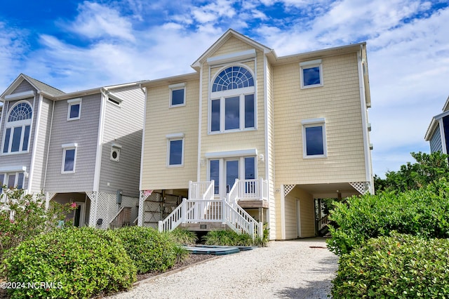 view of front of house with a carport