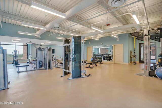 gym with baseboards