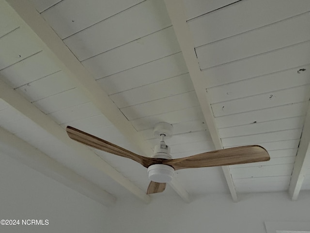 interior details featuring beam ceiling and wood ceiling