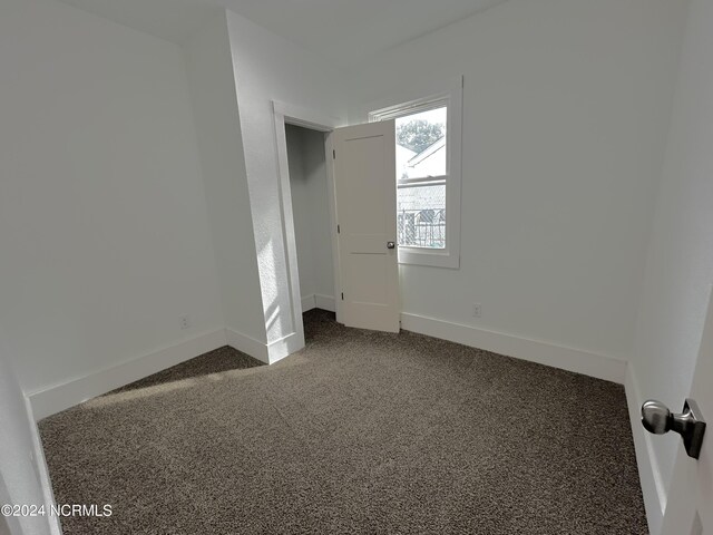 unfurnished bedroom with carpet floors