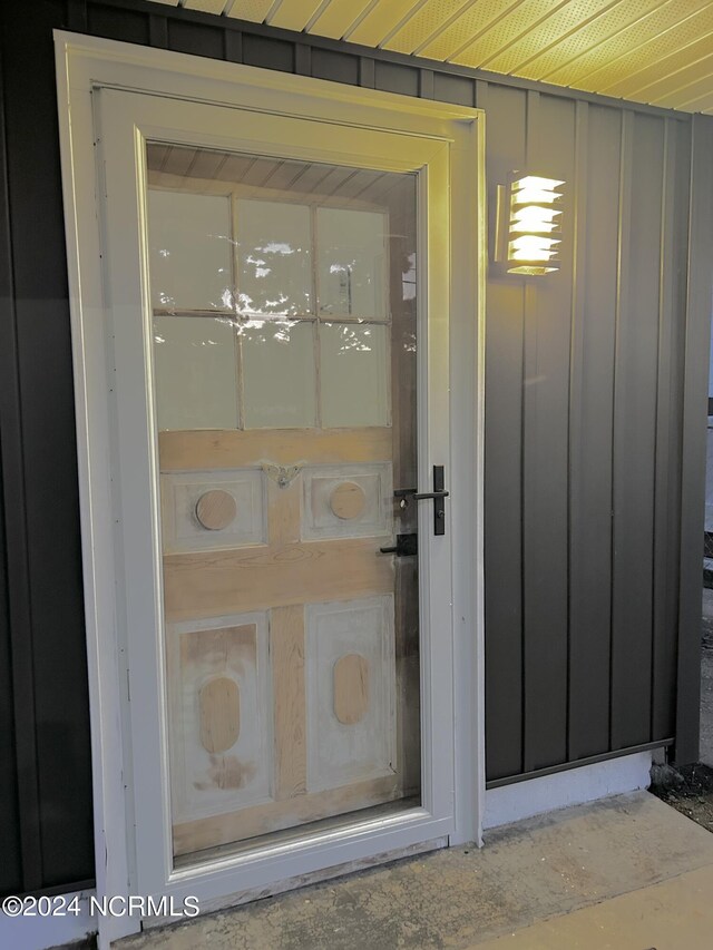 view of doorway to property