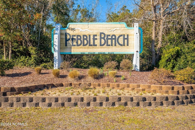 view of community sign