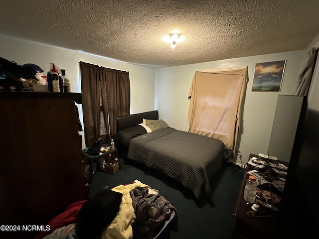 bedroom with a textured ceiling