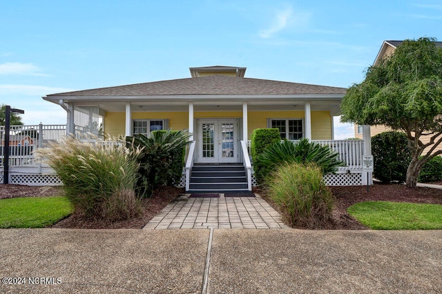 view of front facade featuring a porch