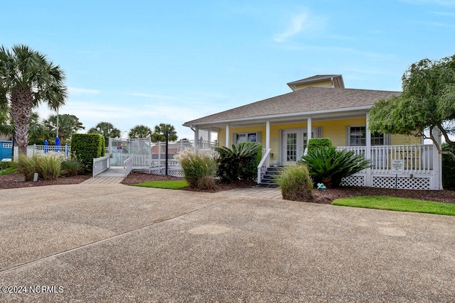 exterior space with a porch