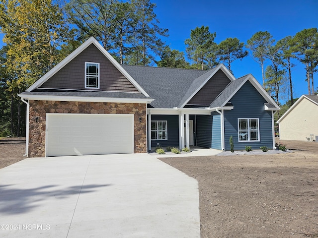 view of front of home featuring a garage