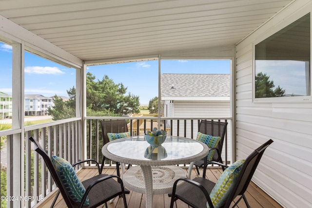 sunroom featuring a wealth of natural light