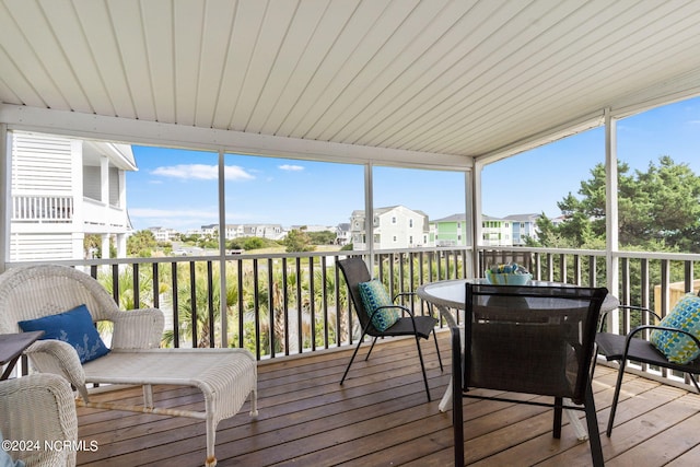 view of sunroom / solarium