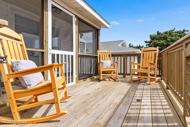 view of wooden terrace