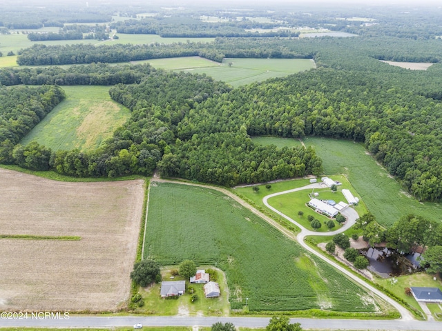 bird's eye view with a rural view