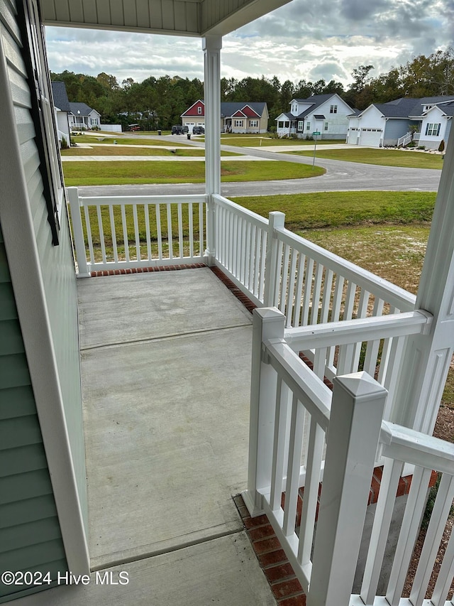 deck featuring covered porch