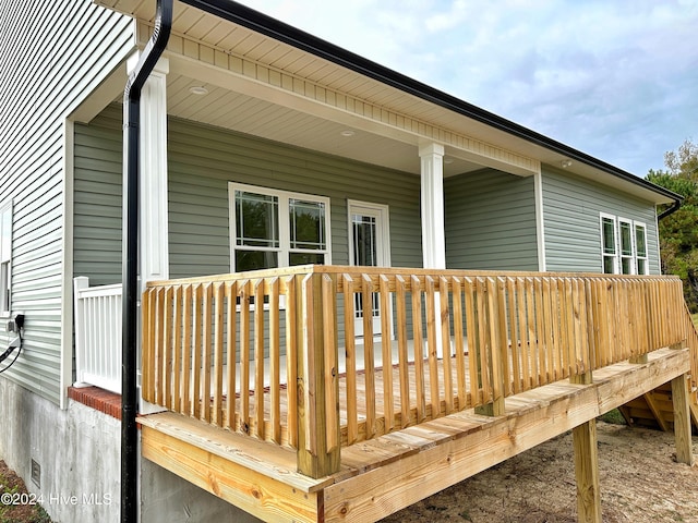 view of wooden terrace