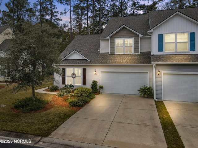 view of front of home featuring a garage