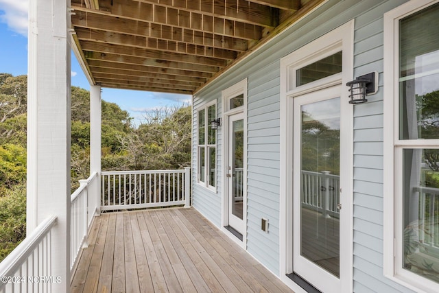 view of wooden deck